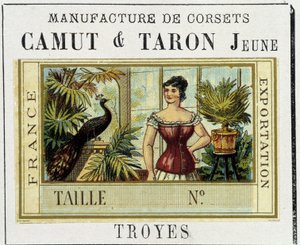 Fabricage van korsetten, Camut en Taron Young door Unknown artist