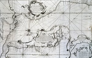 Kaart van de Stille Oceaan door Unknown artist
