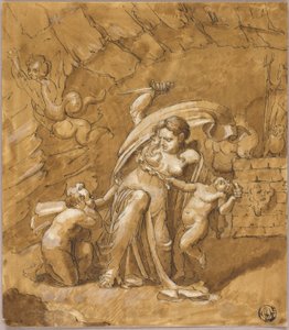 Medea vermoordt haar kinderen door Unknown artist
