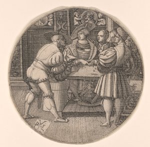 Mannen die dobbelen door Unknown artist