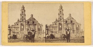 Mexico (Zuid-Amerika) St. Dominicuskerk, Mexico-stad. door Unknown artist