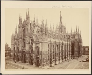 Milaan, De kathedraal vanaf het Koninklijk Paleis door Unknown artist