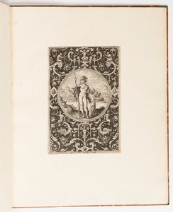 Minerva, plaat uit een suite van 6 ornamentale ontwerpen met het Oordeel van Paris door Unknown artist