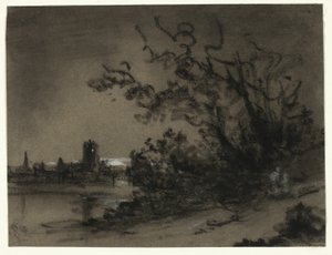 Maanlicht Scene door Unknown artist
