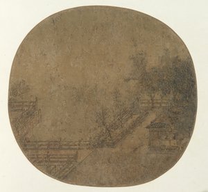 Bergterras en Paviljoen door Unknown artist