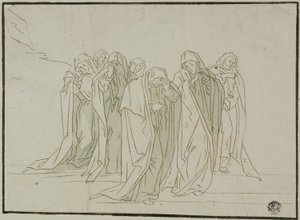 Rouwende figuren door Unknown artist