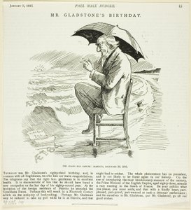 De verjaardag van Mr. Gladstone, uit de Pall Mall Budget door Unknown artist