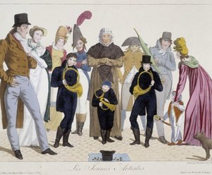 Muzikanten op straat: jonge artiesten (hoorn) - Carnavalet door Unknown artist
