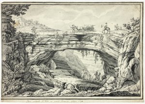 Natuurlijke brug van Veia in de Veronese heuvels, bij Lugo door Unknown artist