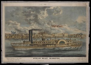 New Orleans. Stoomboot Missouri door Unknown artist
