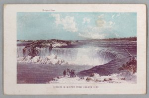 Niagara in de winter vanaf de Canadese kant uit 