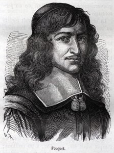 Nicolas Fouquet (1615 - 1680), Franse staatsman. Gravure uit 