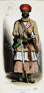 Onderofficier cipaye (India) - gravure