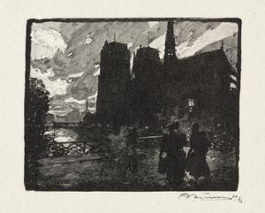 Notre Dame, de Avond door Unknown artist