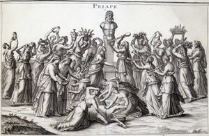Aanbiedingen gedaan door vrouwen aan de god Priapus, de Aziatische god van vruchtbaarheid, die naar Griekenland kwam. Plaats van aanbidding van Lampsaque door Unknown artist