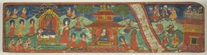Een van een paar Magische Charms (Dharani) Manuscript Covers door Unknown artist