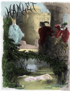 Opera: Poster van Hamlet (op muziek van Ambroise Thomas, teksten van Michel Carre en Jules Barbier) door Unknown artist