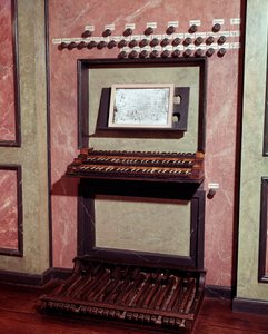 Orgel van de Marienkirche kerk, Bonn, Duitsland, bespeeld door Ludwig van Beethoven als kind door Unknown artist