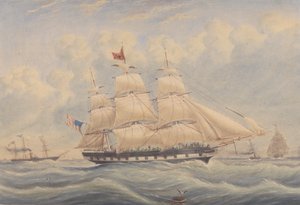Pakketboot Ivanhoe 1849 door Unknown artist