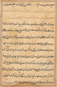 Pagina uit Verhalen van een Papegaai (Tuti-nama): tekstpagina door Unknown artist