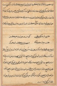 Pagina uit Verhalen van een Papegaai (Tuti-nama): tekstpagina door Unknown artist
