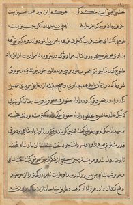 Pagina uit Verhalen van een Papegaai (Tuti-nama): tekstpagina door Unknown artist