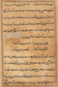 Pagina uit Verhalen van een Papegaai (Tuti-nama): tekstpagina door Unknown artist