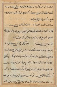 Pagina uit Verhalen van een Papegaai (Tuti-nama): tekstpagina door Unknown artist
