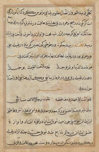 Pagina uit Verhalen van een Papegaai (Tuti-nama): tekstpagina door Unknown artist
