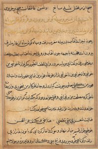 Pagina uit Verhalen van een Papegaai (Tuti-nama): tekstpagina door Unknown artist
