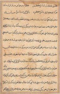 Pagina uit Verhalen van een Papegaai (Tuti-nama): tekstpagina door Unknown artist