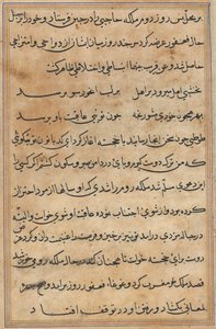 Pagina uit Verhalen van een Papegaai (Tuti-nama): tekstpagina door Unknown artist