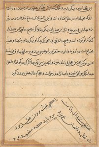 Pagina uit Verhalen van een Papegaai (Tuti-nama): tekstpagina door Unknown artist