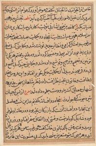 Pagina uit Verhalen van een Papegaai (Tuti-nama): tekstpagina