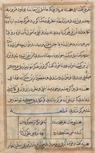 Pagina uit Verhalen van een papegaai (Tuti-nama): tekstpagina door Unknown artist