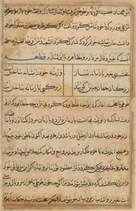 Pagina uit Verhalen van een papegaai (Tuti-nama): tekstpagina door Unknown artist