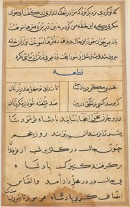 Pagina uit Verhalen van een papegaai (Tuti-nama): tekstpagina door Unknown artist