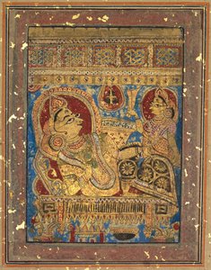 Pagina uit een Kalpa-sutra: De Geboorte van Mahavira