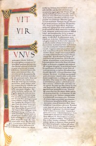 Pagina met de incipit van het eerste boek van Samuel