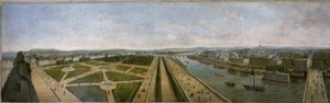 Panorama van Parijs vanaf het dak van het Pavillon de Flore in de Tuilerieën, ca. 1833 door Unknown artist
