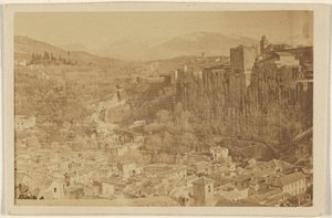 [Panoramisch uitzicht op het Alhambra, Granada, Spanje]. door Unknown artist