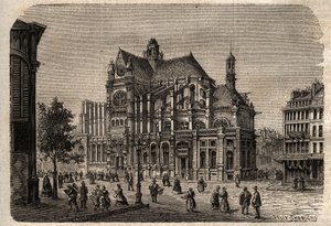 Parijs, Ile-de-France, Frankrijk - Saint-Eustache Kerk (19e eeuw)