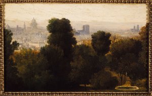 Parijs gezien vanaf de hoogten van Belleville; circa 1840, huidige 19e arrondissement, in 1840