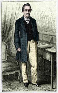Paul du Chaillu (1837-1903), Franse ontdekkingsreiziger van Equatoriaal Afrika. door Unknown artist