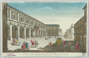 Kijkdoos, Een Uitzicht op het Ziekenhuisplein van St. Mari in Florence, Nr. 48