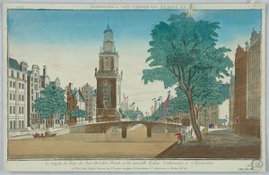Kijkdoos, Le Cingle, de Toren van Jan-Rooden-Poort, en de Nieuwe Lutherse Kerk, in Amsterdam, nr. 15
