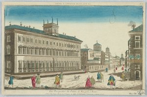 Kijkdoos, perspectief van het Ruspoli-paleis, in Rome, nr. 2