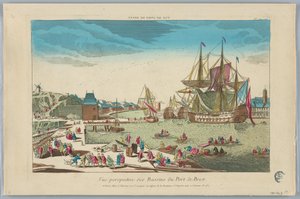 Kijkdoos, Vue Perspective des Bassins du Port de Brest, No. 24