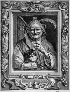Personificatie van waanzin met een kat, n.d.