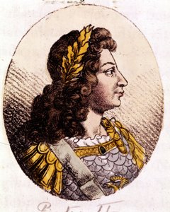 Peter II (1715 tot 1730). Keizer van Rusland (1727-1730). Gravure uit het begin van de 19e eeuw